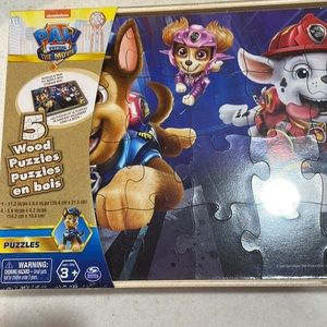 NWT Paw Patrol wooden puzzles .